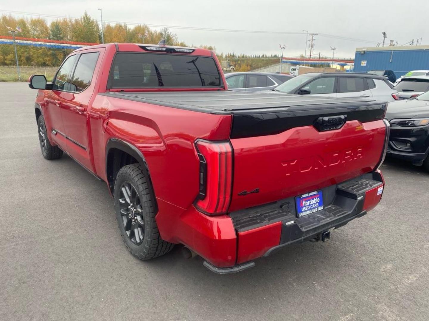 2022 RED TOYOTA TUNDRA PLATINUM CREWMAX PLATINUM (5TFNA5EC3NX) with an 3.5L engine, Automatic transmission, located at 2525 S. Cushman, Fairbanks, AK, 99701, (907) 452-5707, 64.824036, -147.712311 - Photo#3