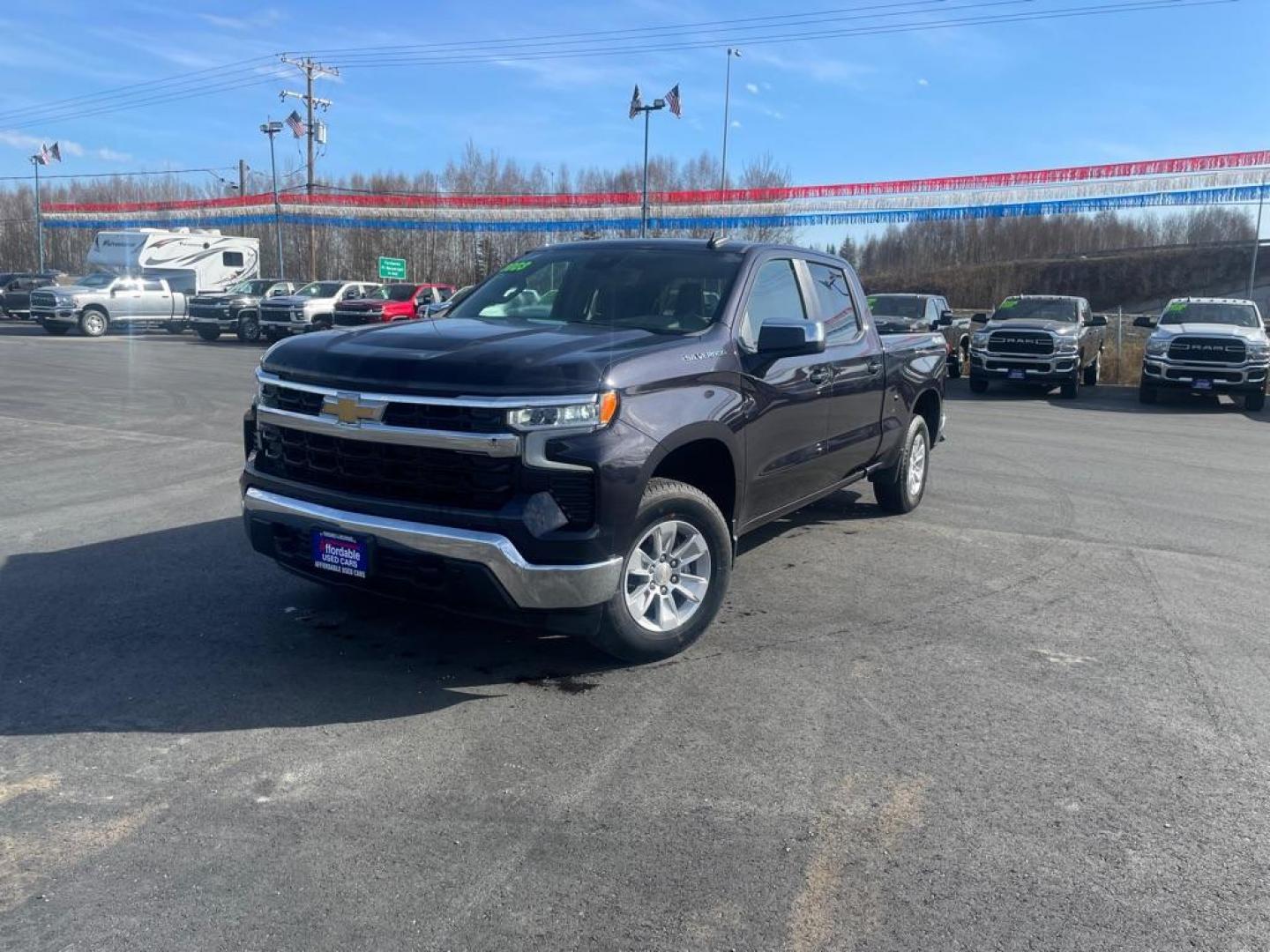 2023 BLACK CHEVROLET SILVERADO 1500 LT (3GCUDDED0PG) with an 5.3L engine, Automatic transmission, located at 2525 S. Cushman, Fairbanks, AK, 99701, (907) 452-5707, 64.824036, -147.712311 - Photo#1