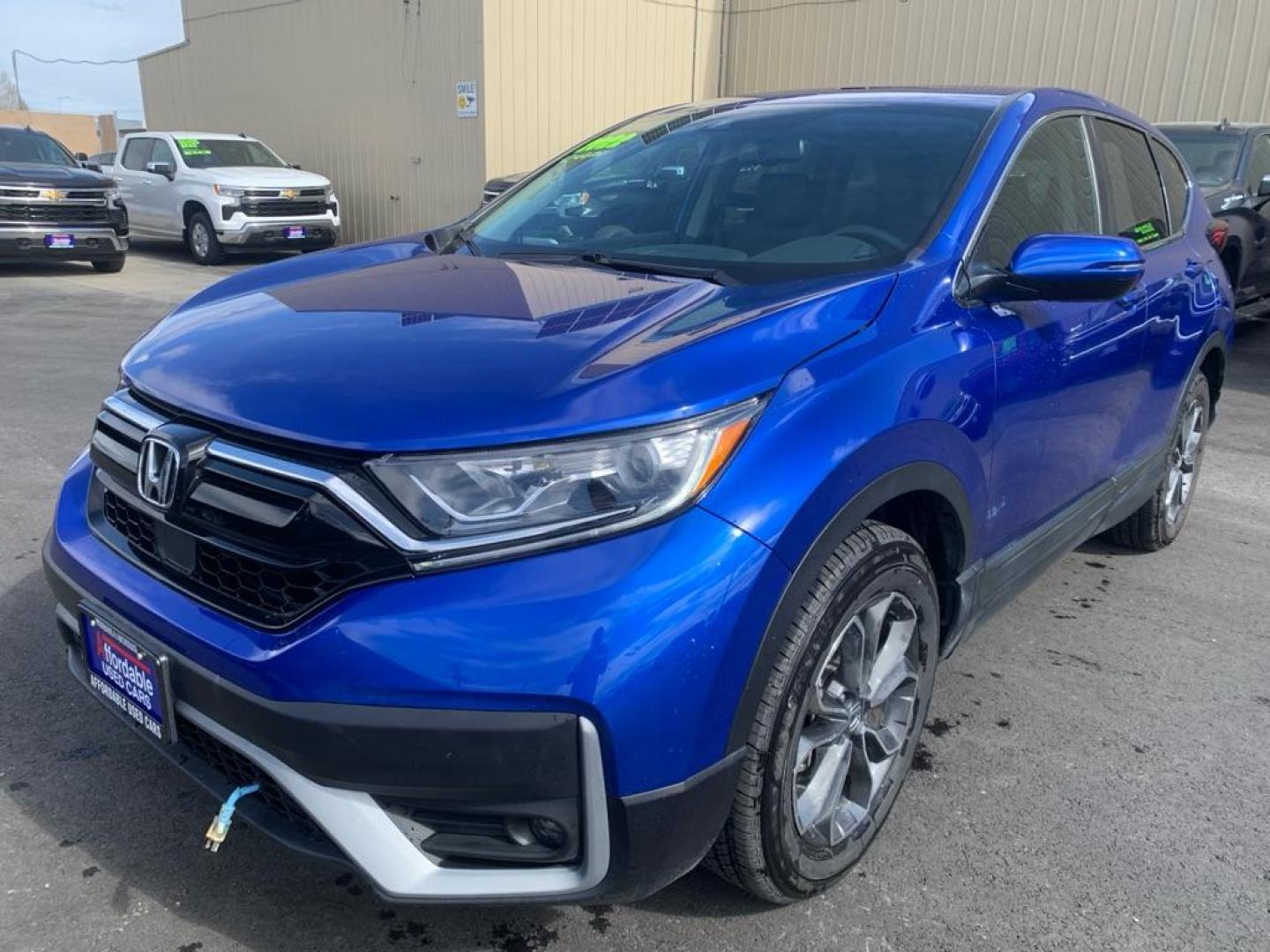 2022 BLUE HONDA CR-V EXL (7FARW2H88NE) with an 1.5L engine, Automatic transmission, located at 2525 S. Cushman, Fairbanks, AK, 99701, (907) 452-5707, 64.824036, -147.712311 - Photo#1