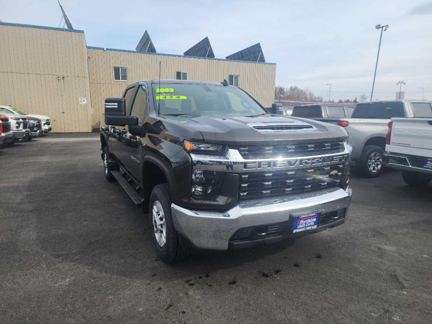 2023 GREEN CHEVROLET SILVERADO 2500 HEAVY DUTY LT (2GC4YNE74P1) with an 6.6L engine, Automatic transmission, located at 2525 S. Cushman, Fairbanks, AK, 99701, (907) 452-5707, 64.824036, -147.712311 - Photo#0