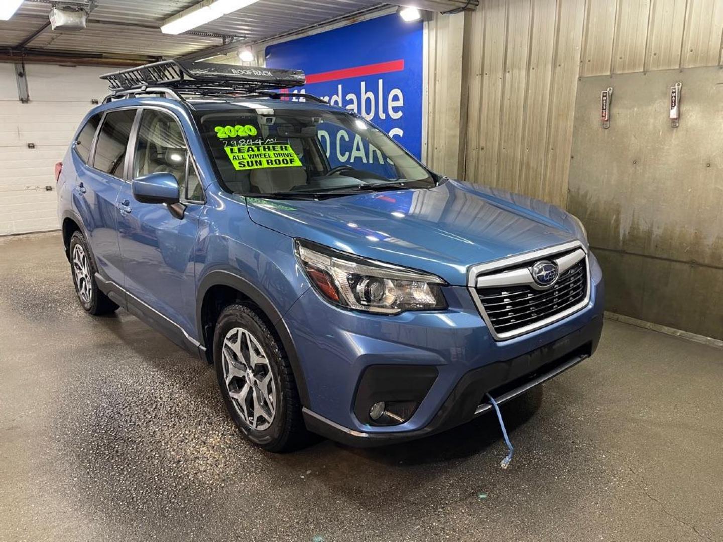 2020 BLUE SUBARU FORESTER PREMIUM (JF2SKAJC1LH) with an 2.5L engine, Automatic transmission, located at 2525 S. Cushman, Fairbanks, AK, 99701, (907) 452-5707, 64.824036, -147.712311 - Photo#0