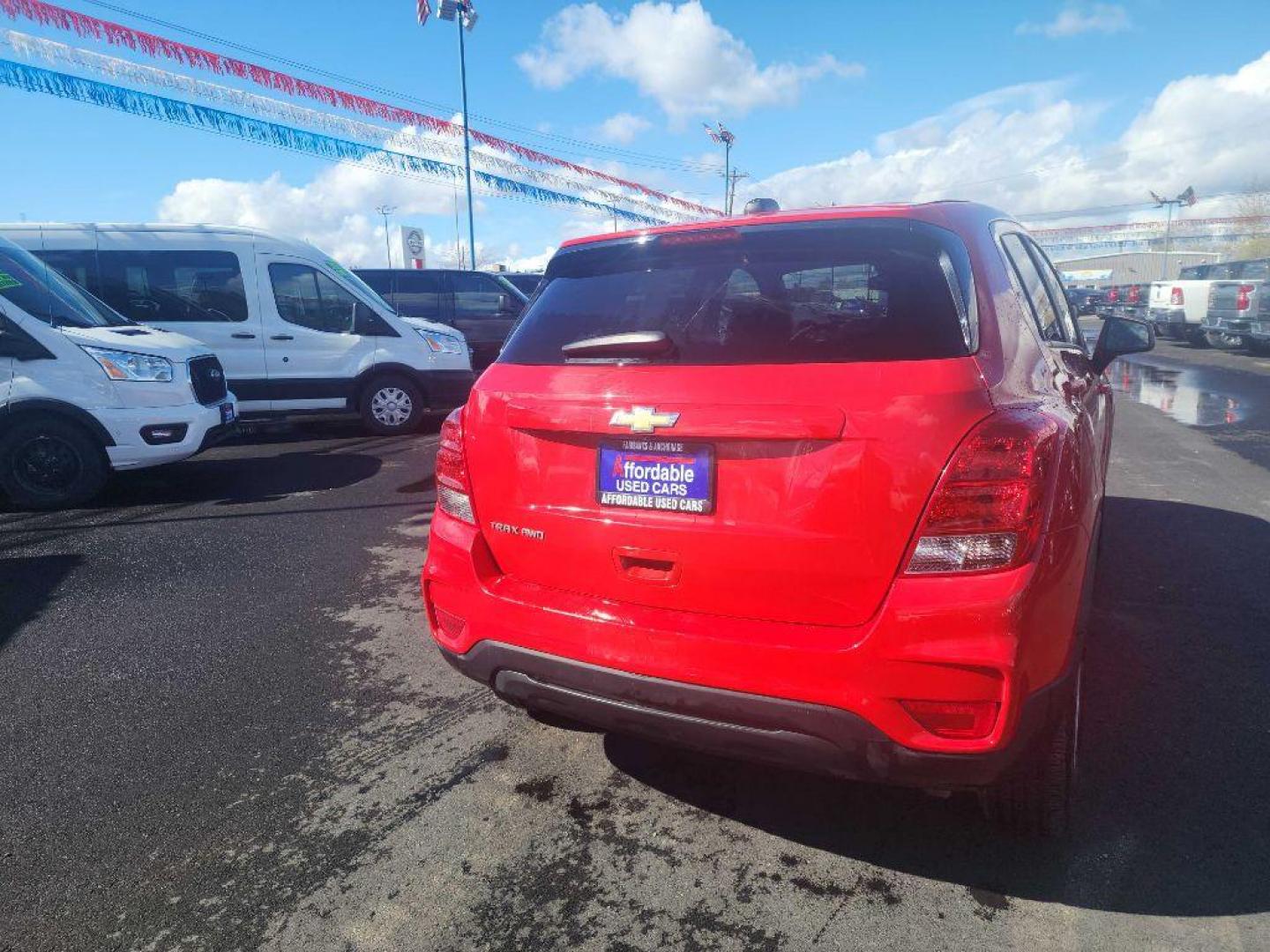 2020 RED CHEVROLET TRAX LS (KL7CJNSB9LB) with an 1.4L engine, Automatic transmission, located at 2525 S. Cushman, Fairbanks, AK, 99701, (907) 452-5707, 64.824036, -147.712311 - Photo#2