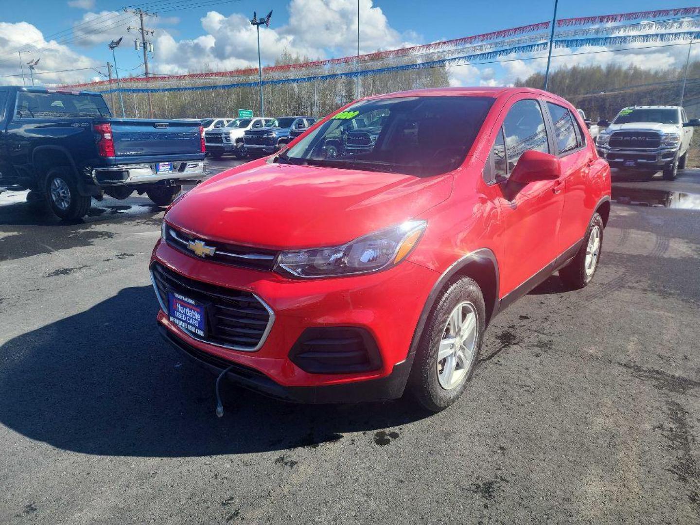 2020 RED CHEVROLET TRAX LS (KL7CJNSB9LB) with an 1.4L engine, Automatic transmission, located at 2525 S. Cushman, Fairbanks, AK, 99701, (907) 452-5707, 64.824036, -147.712311 - Photo#0