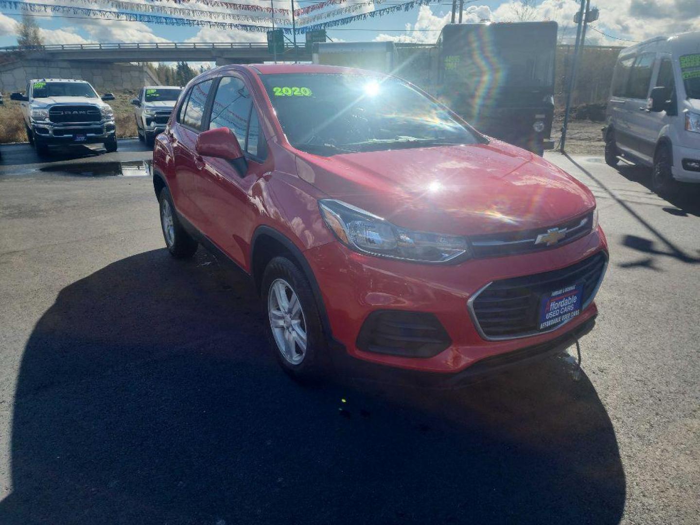 2020 RED CHEVROLET TRAX LS (KL7CJNSB9LB) with an 1.4L engine, Automatic transmission, located at 2525 S. Cushman, Fairbanks, AK, 99701, (907) 452-5707, 64.824036, -147.712311 - Photo#1