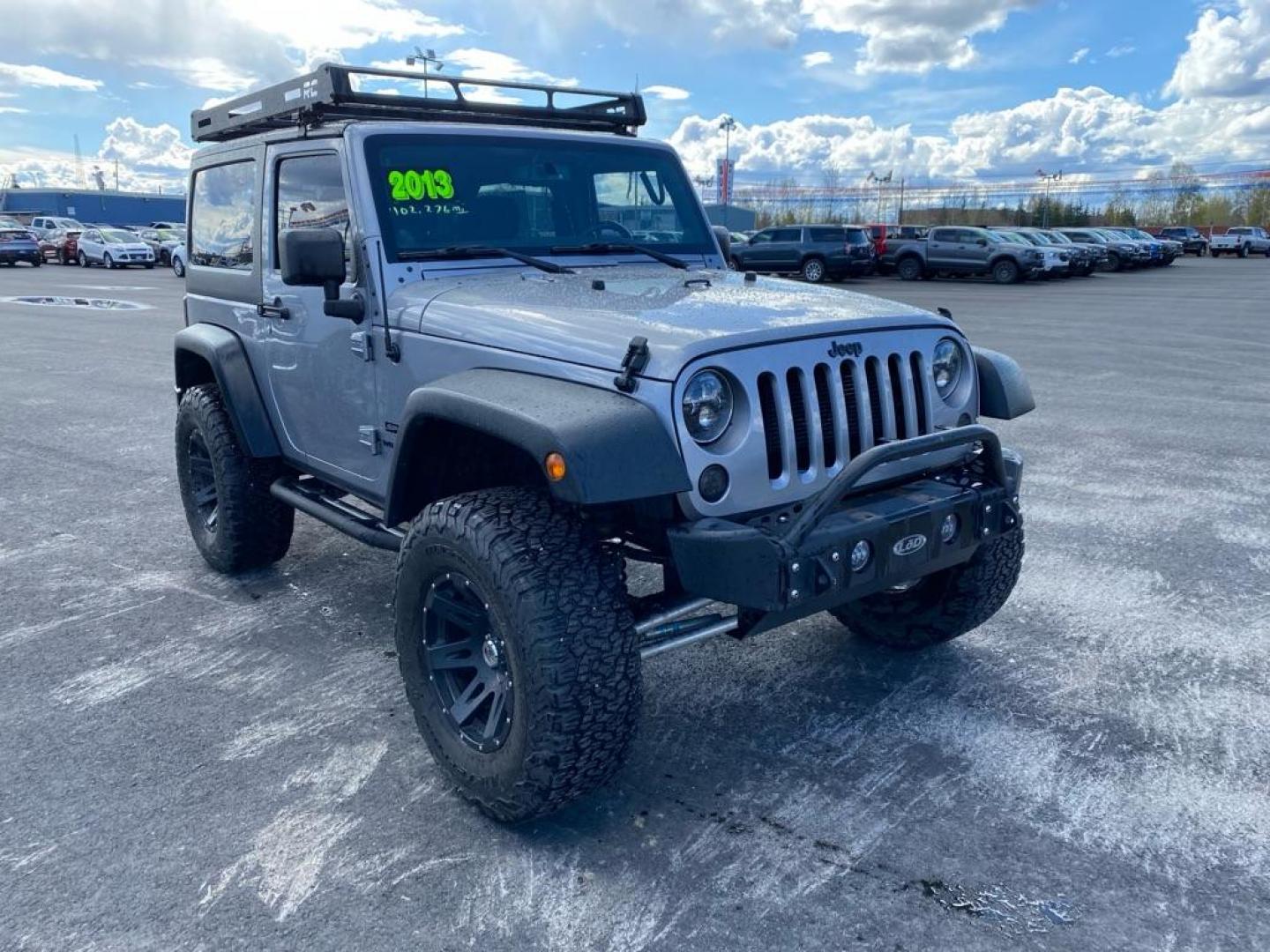 2013 GRAY JEEP WRANGLER SPORT (1C4AJWAG9DL) with an 3.6L engine, Automatic transmission, located at 2525 S. Cushman, Fairbanks, AK, 99701, (907) 452-5707, 64.824036, -147.712311 - Photo#1