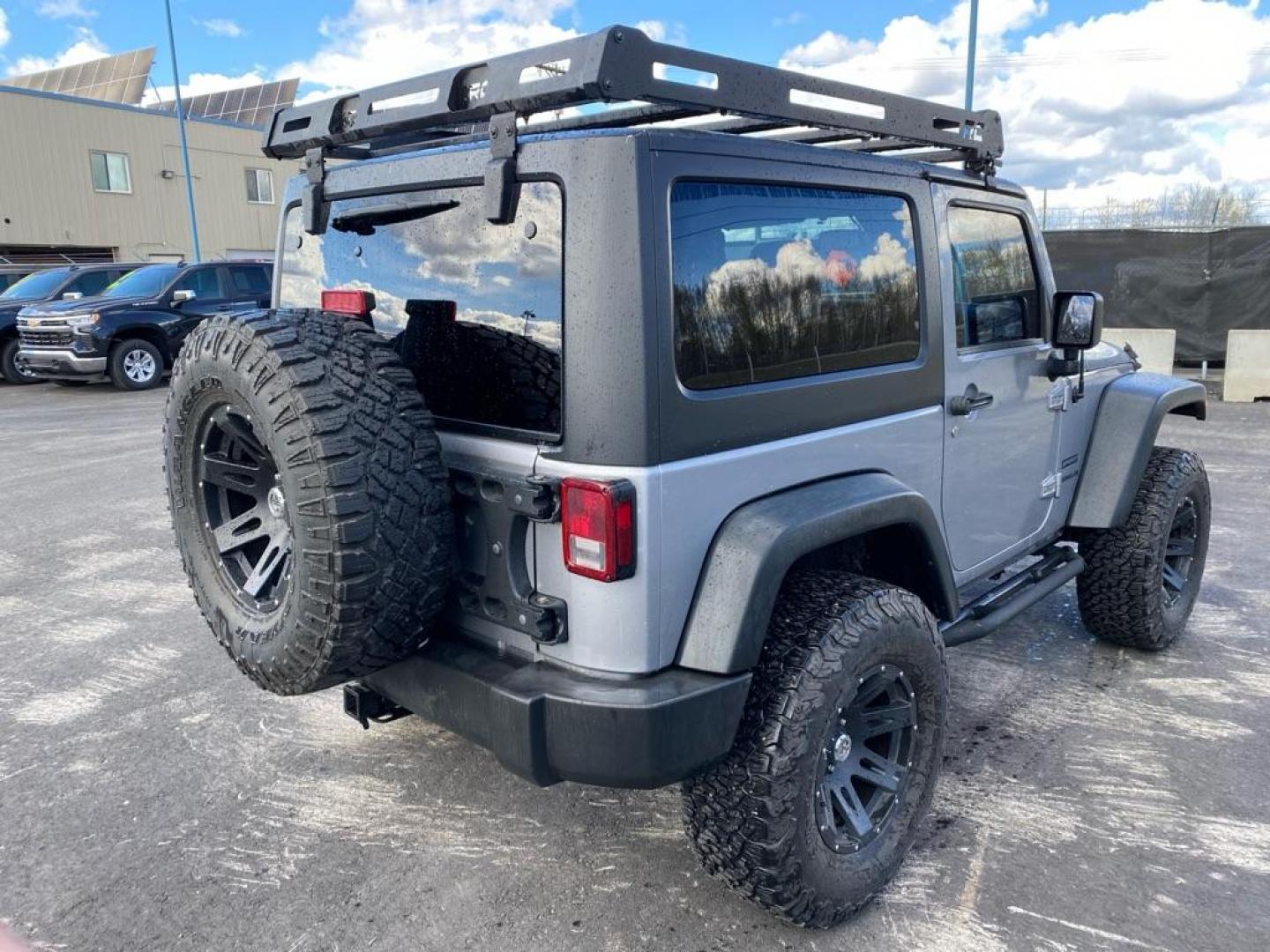 2013 GRAY JEEP WRANGLER SPORT (1C4AJWAG9DL) with an 3.6L engine, Automatic transmission, located at 2525 S. Cushman, Fairbanks, AK, 99701, (907) 452-5707, 64.824036, -147.712311 - Photo#2