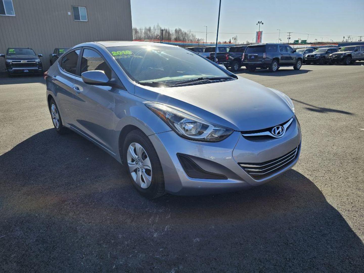 2016 SILVER HYUNDAI ELANTRA SE (5NPDH4AEXGH) with an 1.8L engine, Automatic transmission, located at 2525 S. Cushman, Fairbanks, AK, 99701, (907) 452-5707, 64.824036, -147.712311 - Photo#1