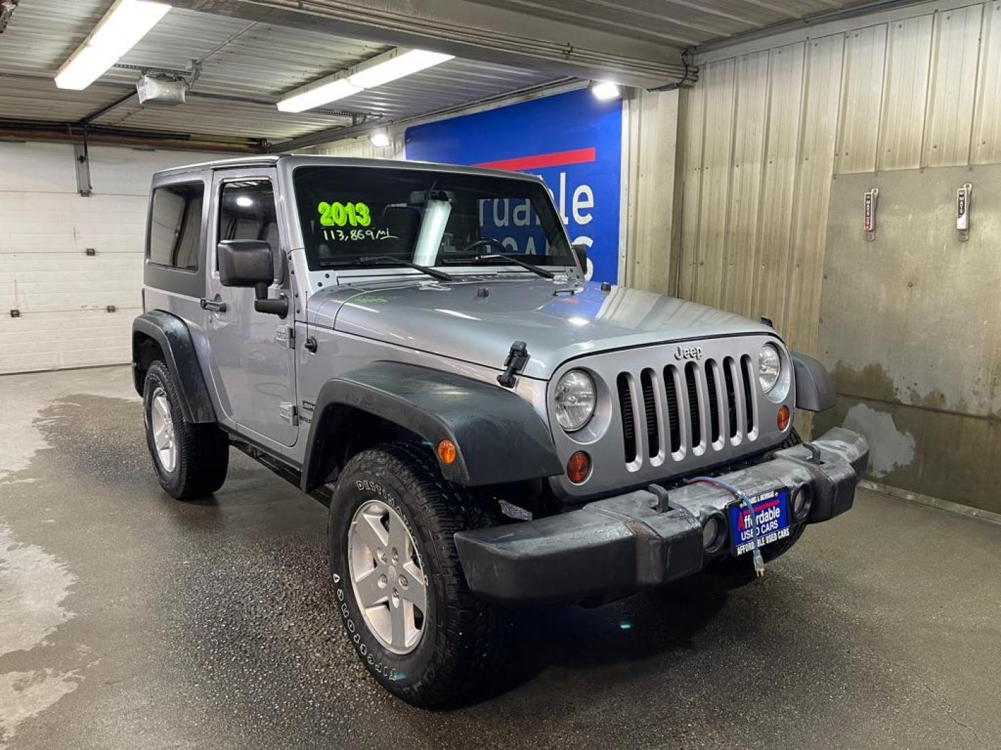 2013 GRAY JEEP WRANGLER SPORT (1C4AJWAG5DL) with an 3.6L engine, Automatic transmission, located at 2525 S. Cushman, Fairbanks, AK, 99701, (907) 452-5707, 64.824036, -147.712311 - Photo#0