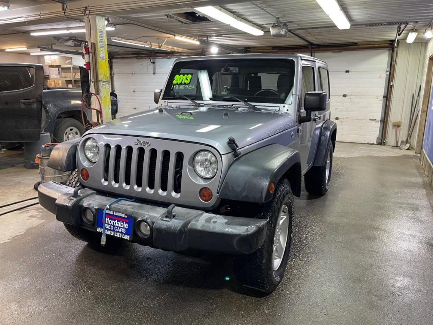 2013 GRAY JEEP WRANGLER SPORT (1C4AJWAG5DL) with an 3.6L engine, Automatic transmission, located at 2525 S. Cushman, Fairbanks, AK, 99701, (907) 452-5707, 64.824036, -147.712311 - Photo#1