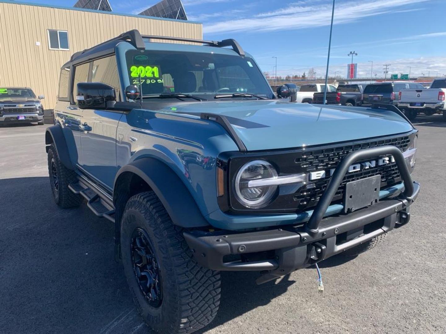 2021 BLUE FORD BRONCO FIRST EDITION (1FMEE5EP2ML) with an 2.7L engine, Automatic transmission, located at 2525 S. Cushman, Fairbanks, AK, 99701, (907) 452-5707, 64.824036, -147.712311 - Photo#0