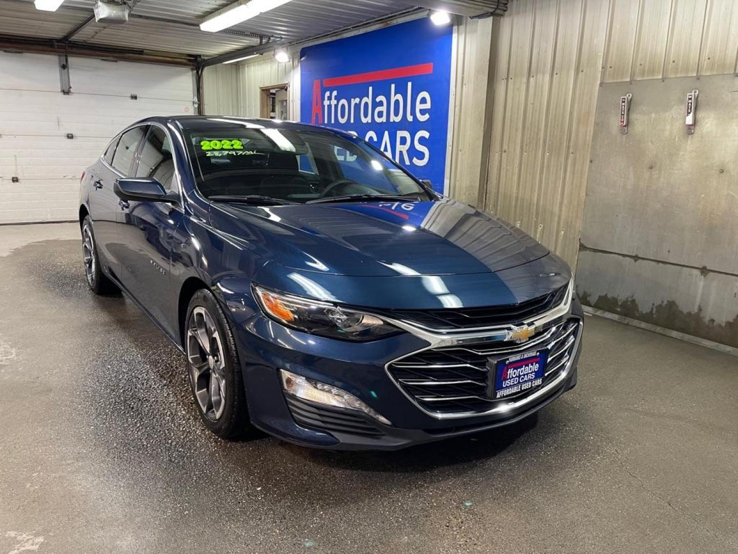 2022 BLUE CHEVROLET MALIBU LT (1G1ZD5ST7NF) with an 1.5L engine, Continuously Variable transmission, located at 2525 S. Cushman, Fairbanks, AK, 99701, (907) 452-5707, 64.824036, -147.712311 - Photo#0