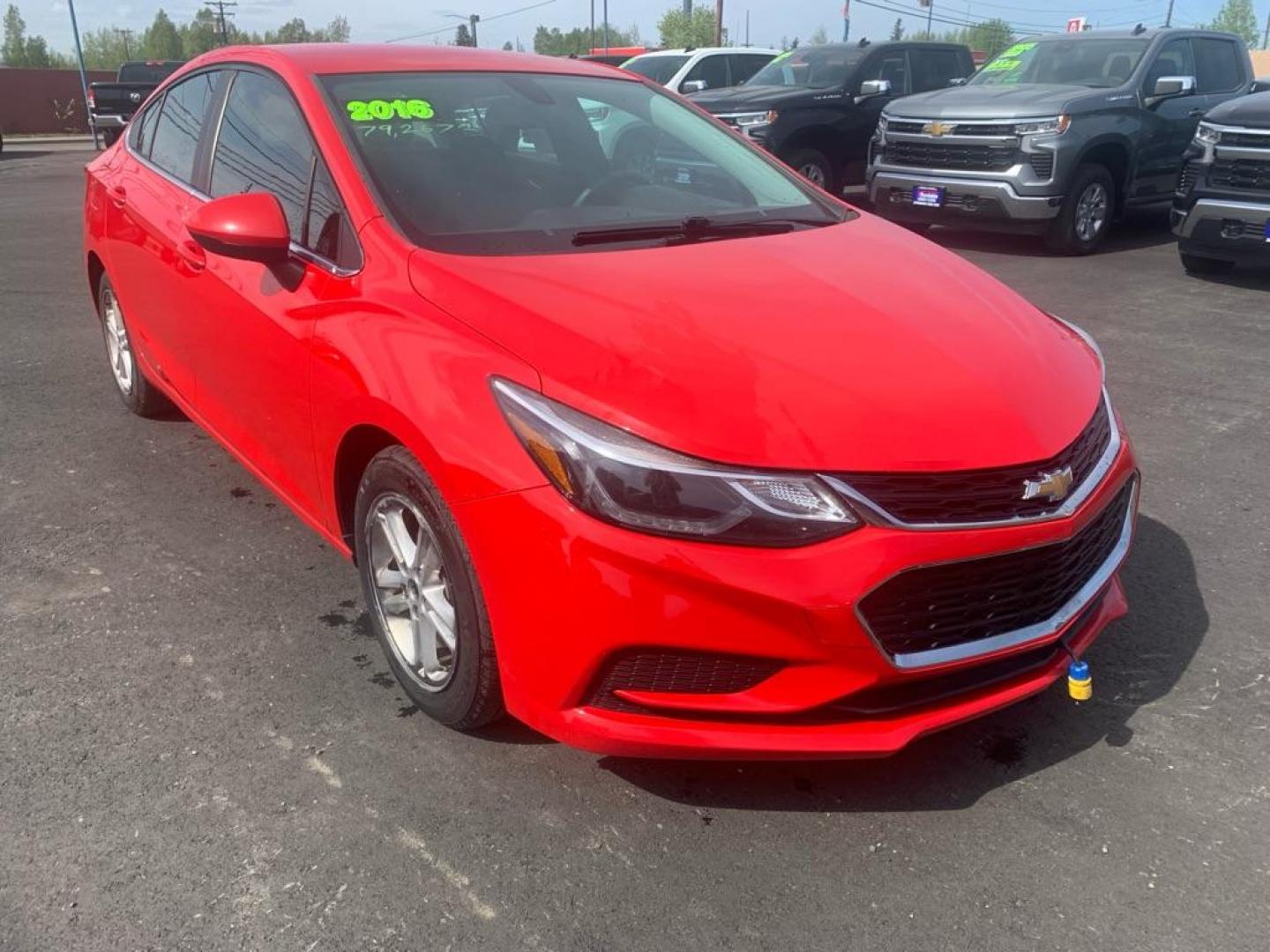 2016 RED CHEVROLET CRUZE LT (1G1BE5SM7G7) with an 1.4L engine, Automatic transmission, located at 2525 S. Cushman, Fairbanks, AK, 99701, (907) 452-5707, 64.824036, -147.712311 - Photo#0