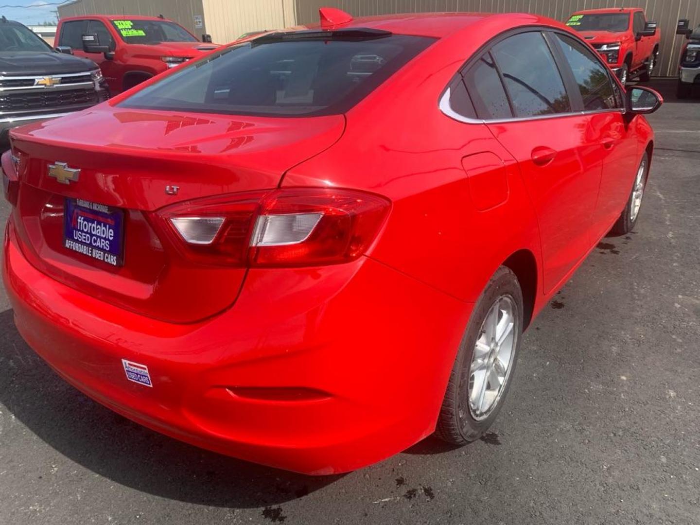 2016 RED CHEVROLET CRUZE LT (1G1BE5SM7G7) with an 1.4L engine, Automatic transmission, located at 2525 S. Cushman, Fairbanks, AK, 99701, (907) 452-5707, 64.824036, -147.712311 - Photo#3