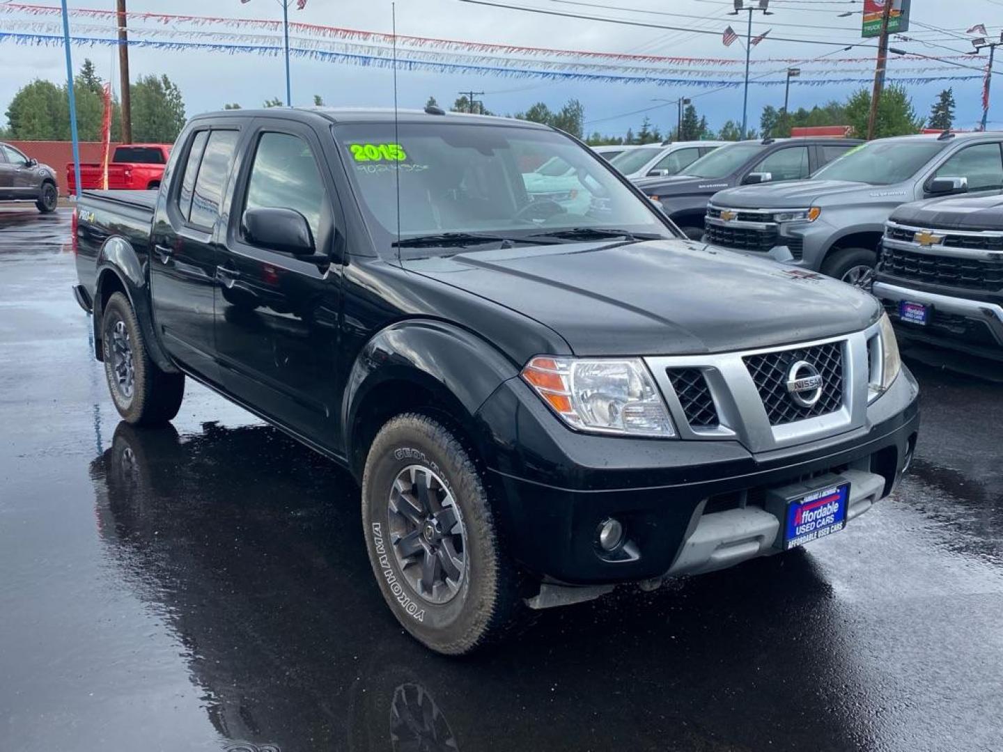 2015 BLACK NISSAN FRONTIER S (1N6AD0EV0FN) with an 4.0L engine, Automatic transmission, located at 2525 S. Cushman, Fairbanks, AK, 99701, (907) 452-5707, 64.824036, -147.712311 - Photo#1