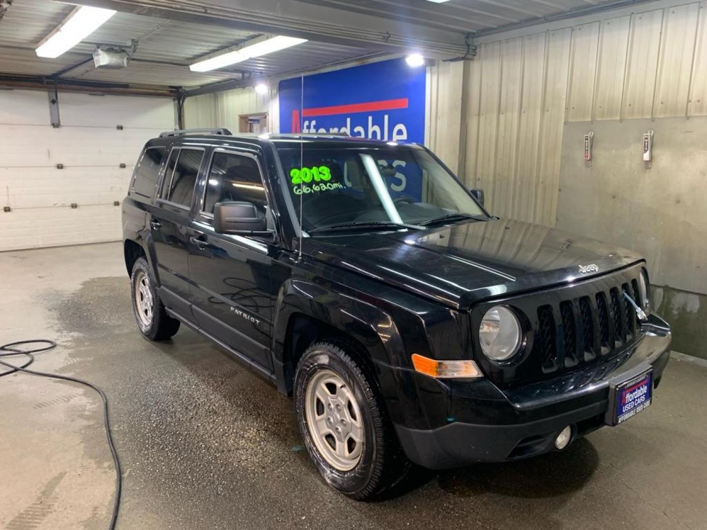 2013 BLACK JEEP PATRIOT SPORT (1C4NJRBB2DD) with an 2.4L engine, Continuously Variable transmission, located at 2525 S. Cushman, Fairbanks, AK, 99701, (907) 452-5707, 64.824036, -147.712311 - Photo#0