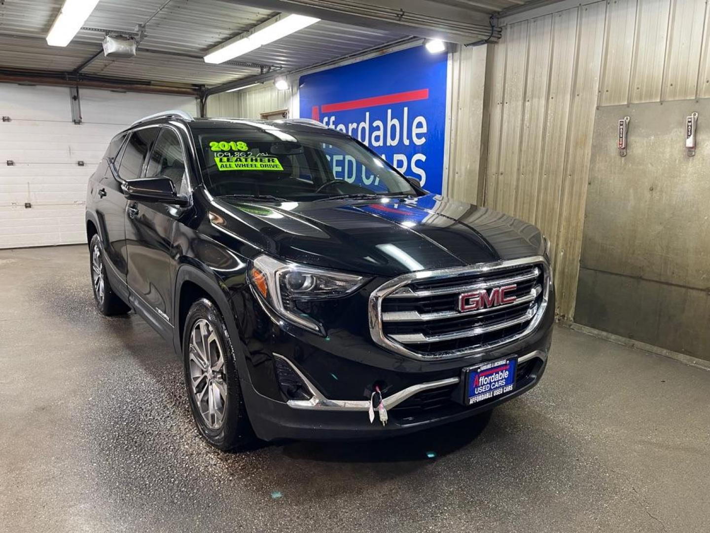 2018 BLACK GMC TERRAIN SLT (3GKALVEX0JL) with an 2.0L engine, Automatic transmission, located at 2525 S. Cushman, Fairbanks, AK, 99701, (907) 452-5707, 64.824036, -147.712311 - Photo#0