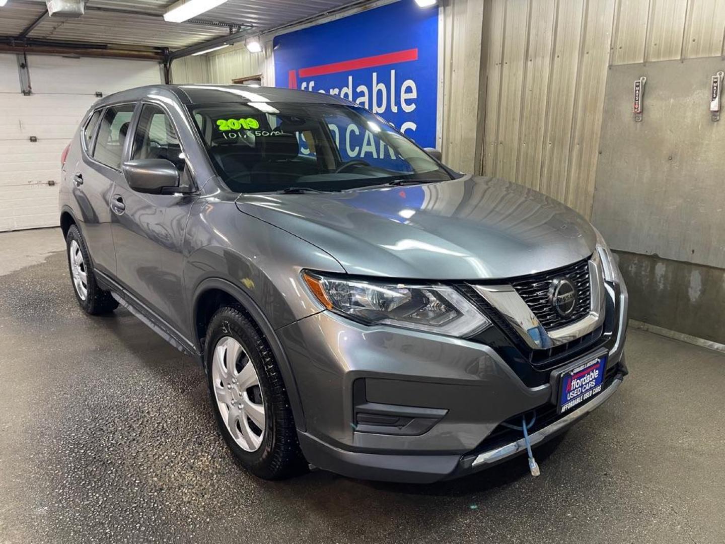 2019 BLACK NISSAN ROGUE S (5N1AT2MT6KC) with an 2.5L engine, Continuously Variable transmission, located at 2525 S. Cushman, Fairbanks, AK, 99701, (907) 452-5707, 64.824036, -147.712311 - Photo#0