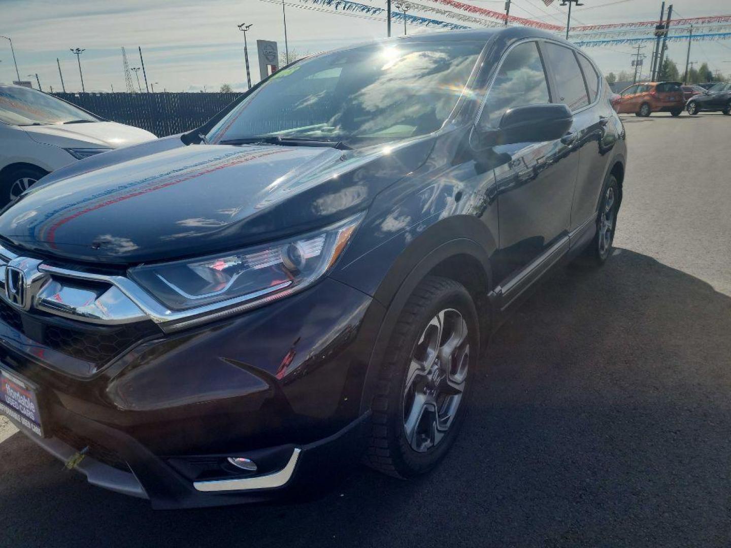 2018 BLACK HONDA CR-V EX (5J6RW1H5XJA) with an 1.5L engine, Continuously Variable transmission, located at 2525 S. Cushman, Fairbanks, AK, 99701, (907) 452-5707, 64.824036, -147.712311 - Photo#2