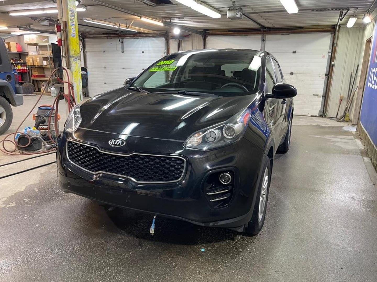 2018 BLACK KIA SPORTAGE LX (KNDPMCAC9J7) with an 2.4L engine, Automatic transmission, located at 2525 S. Cushman, Fairbanks, AK, 99701, (907) 452-5707, 64.824036, -147.712311 - Photo#1