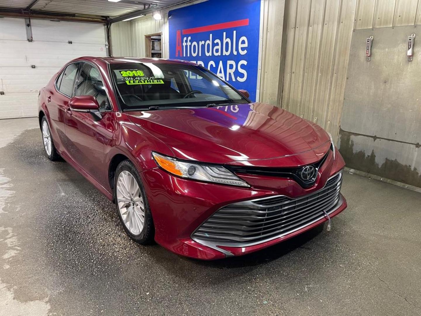 2018 RED TOYOTA CAMRY XLE (4T1B11HK4JU) with an 2.5L engine, Automatic transmission, located at 2525 S. Cushman, Fairbanks, AK, 99701, (907) 452-5707, 64.824036, -147.712311 - Photo#0