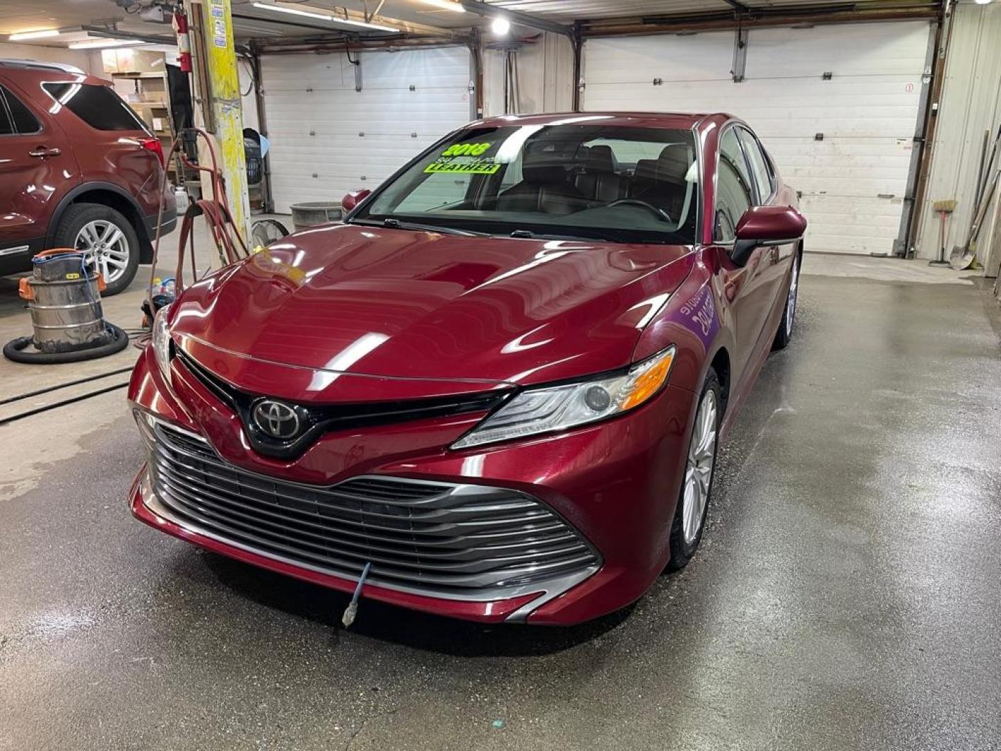 2018 RED TOYOTA CAMRY XLE (4T1B11HK4JU) with an 2.5L engine, Automatic transmission, located at 2525 S. Cushman, Fairbanks, AK, 99701, (907) 452-5707, 64.824036, -147.712311 - Photo#1