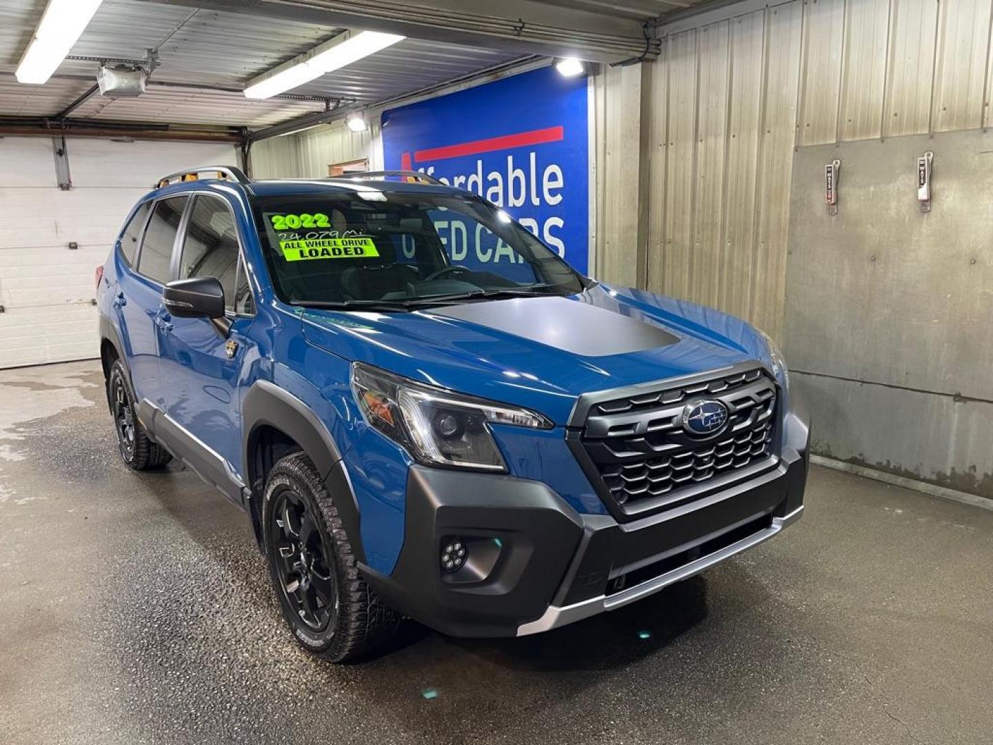 2022 BLUE SUBARU FORESTER WILDERNESS (JF2SKAMC7NH) with an 2.5L engine, Automatic transmission, located at 2525 S. Cushman, Fairbanks, AK, 99701, (907) 452-5707, 64.824036, -147.712311 - Photo#0