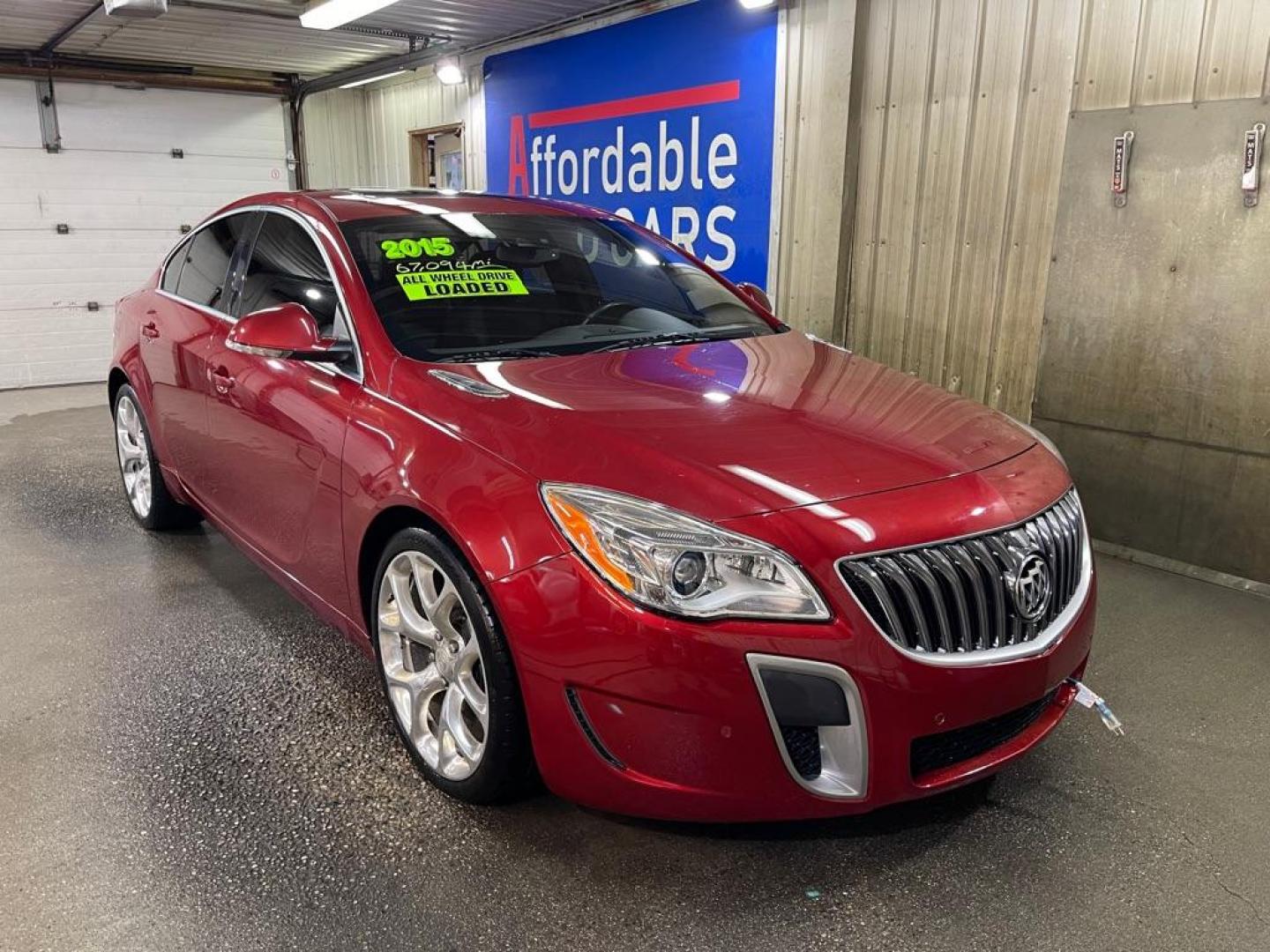 2015 RED BUICK REGAL GS (2G4GT5GX3F9) with an 2.0L engine, Automatic transmission, located at 2525 S. Cushman, Fairbanks, AK, 99701, (907) 452-5707, 64.824036, -147.712311 - Photo#0