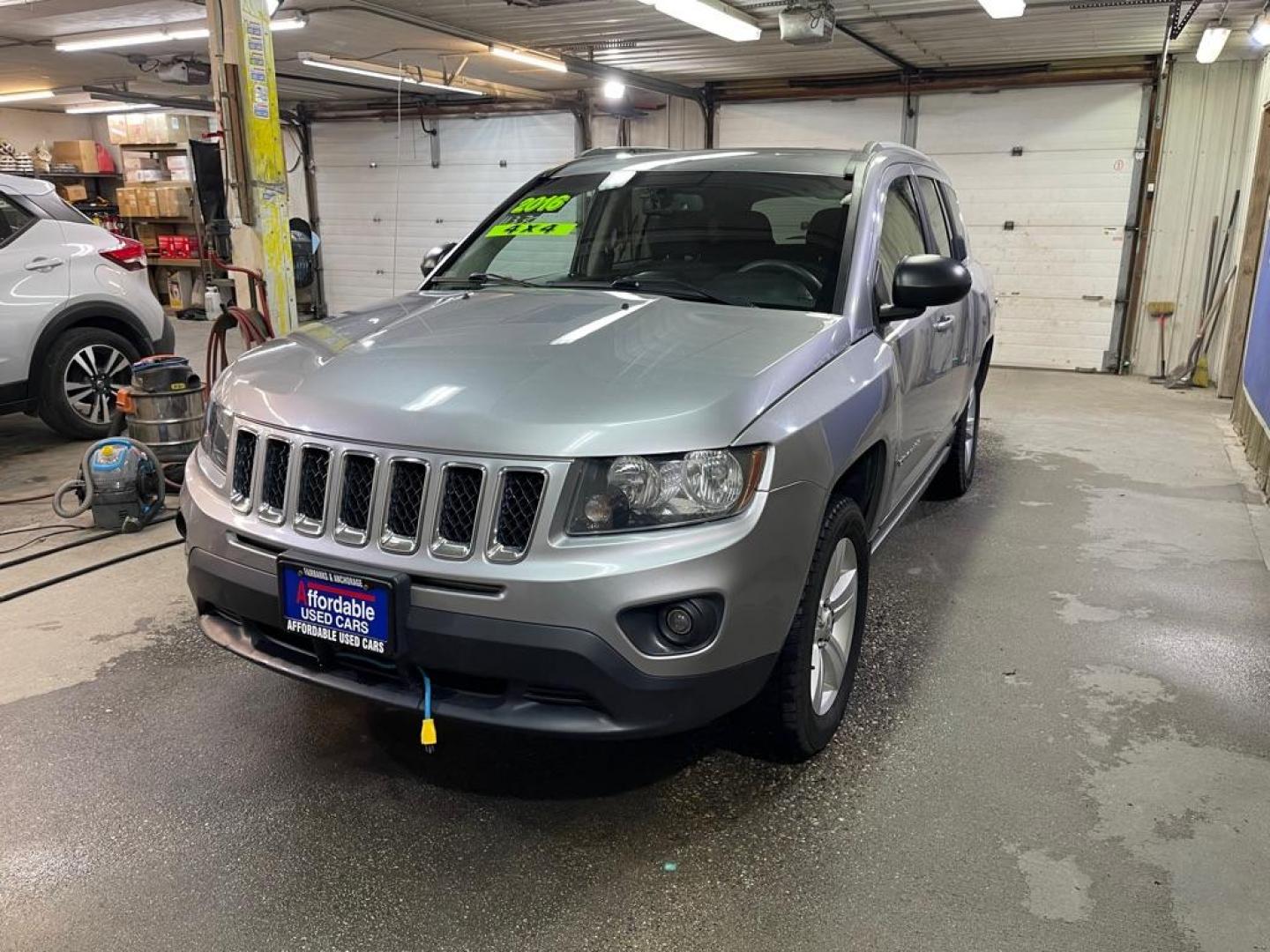 2016 SILVER JEEP COMPASS SPORT (1C4NJDBB8GD) with an 2.4L engine, Continuously Variable transmission, located at 2525 S. Cushman, Fairbanks, AK, 99701, (907) 452-5707, 64.824036, -147.712311 - Photo#1