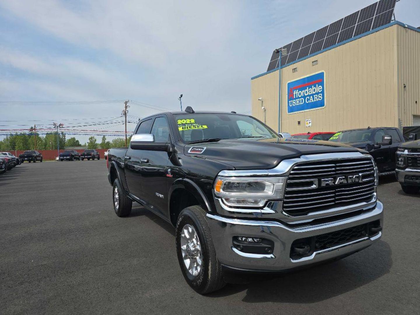 2022 BLACK RAM 2500 LARAMIE (3C6UR5FL4NG) with an 6.7L engine, Automatic transmission, located at 2525 S. Cushman, Fairbanks, AK, 99701, (907) 452-5707, 64.824036, -147.712311 - Photo#0