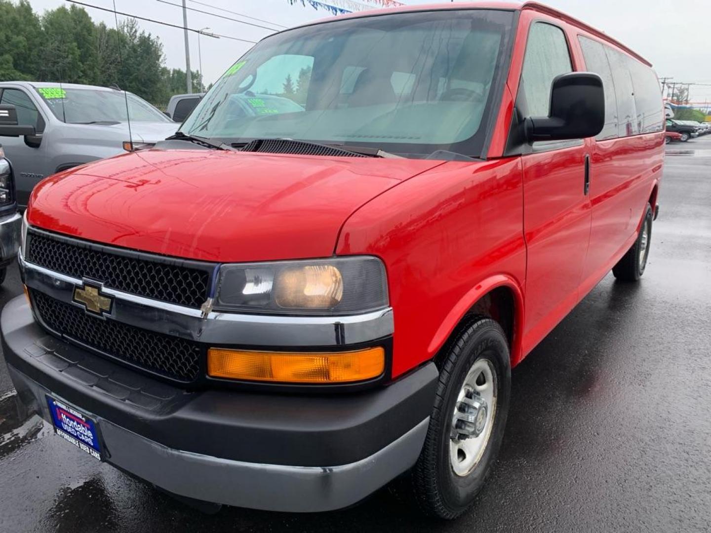 2013 RED CHEVROLET EXPRESS G3500 LT (1GAZG1FA6D1) with an 4.8L engine, Automatic transmission, located at 2525 S. Cushman, Fairbanks, AK, 99701, (907) 452-5707, 64.824036, -147.712311 - Photo#1