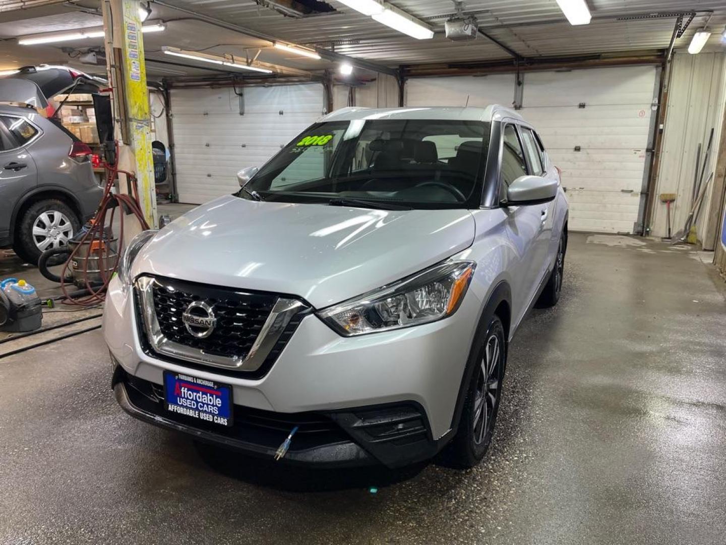 2018 SILVER NISSAN KICKS S (3N1CP5CU8JL) with an 1.6L engine, Continuously Variable transmission, located at 2525 S. Cushman, Fairbanks, AK, 99701, (907) 452-5707, 64.824036, -147.712311 - Photo#1