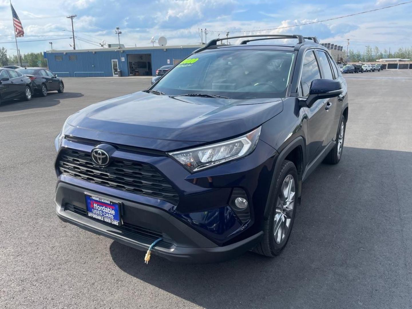 2020 BLUE TOYOTA RAV4 XLE PREMIUM (JTMA1RFV9LD) with an 2.5L engine, Automatic transmission, located at 2525 S. Cushman, Fairbanks, AK, 99701, (907) 452-5707, 64.824036, -147.712311 - Photo#1