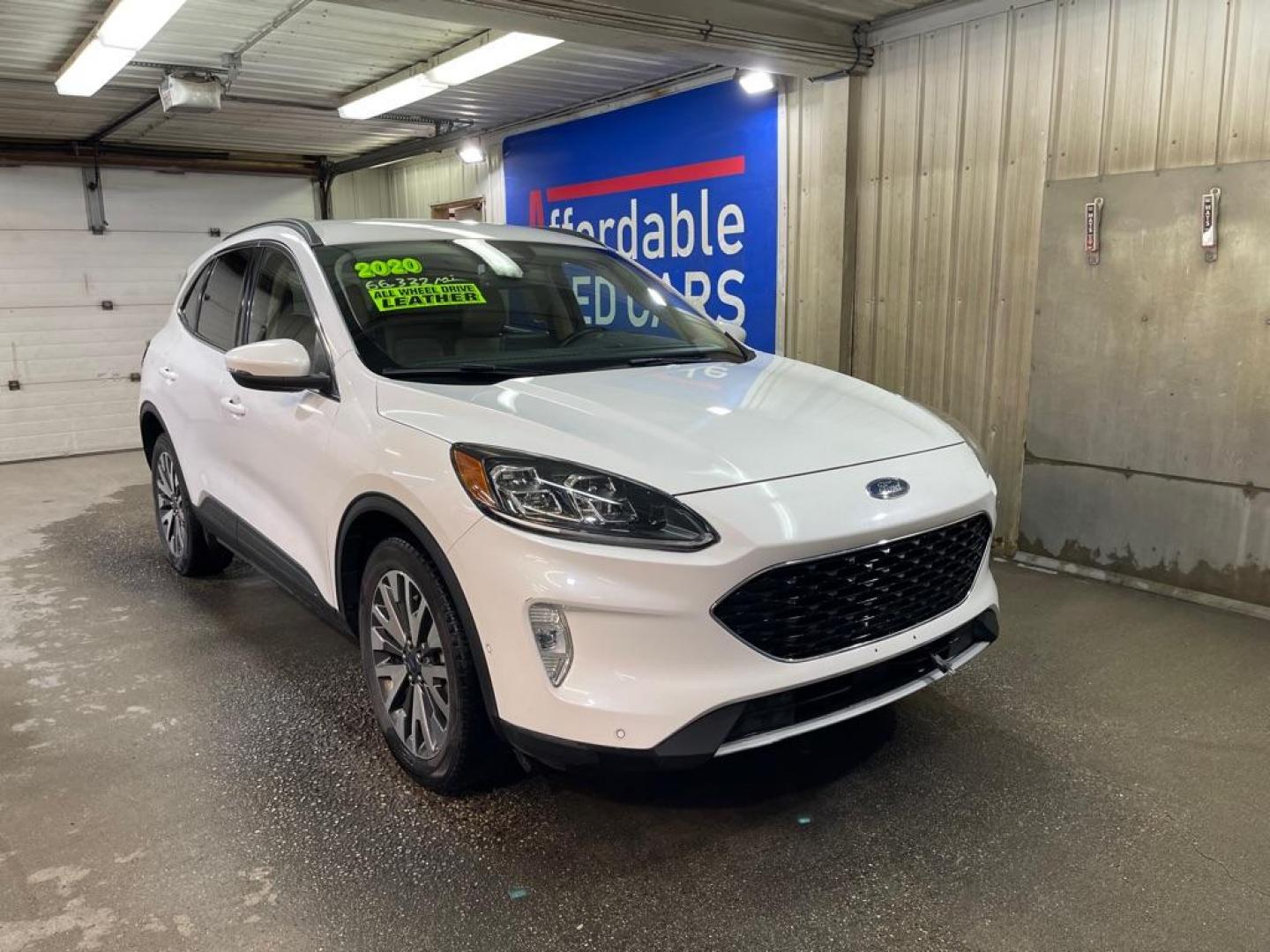 2020 WHITE FORD ESCAPE TITANIUM (1FMCU9J94LU) with an 2.0L engine, Automatic transmission, located at 2525 S. Cushman, Fairbanks, AK, 99701, (907) 452-5707, 64.824036, -147.712311 - Photo#0