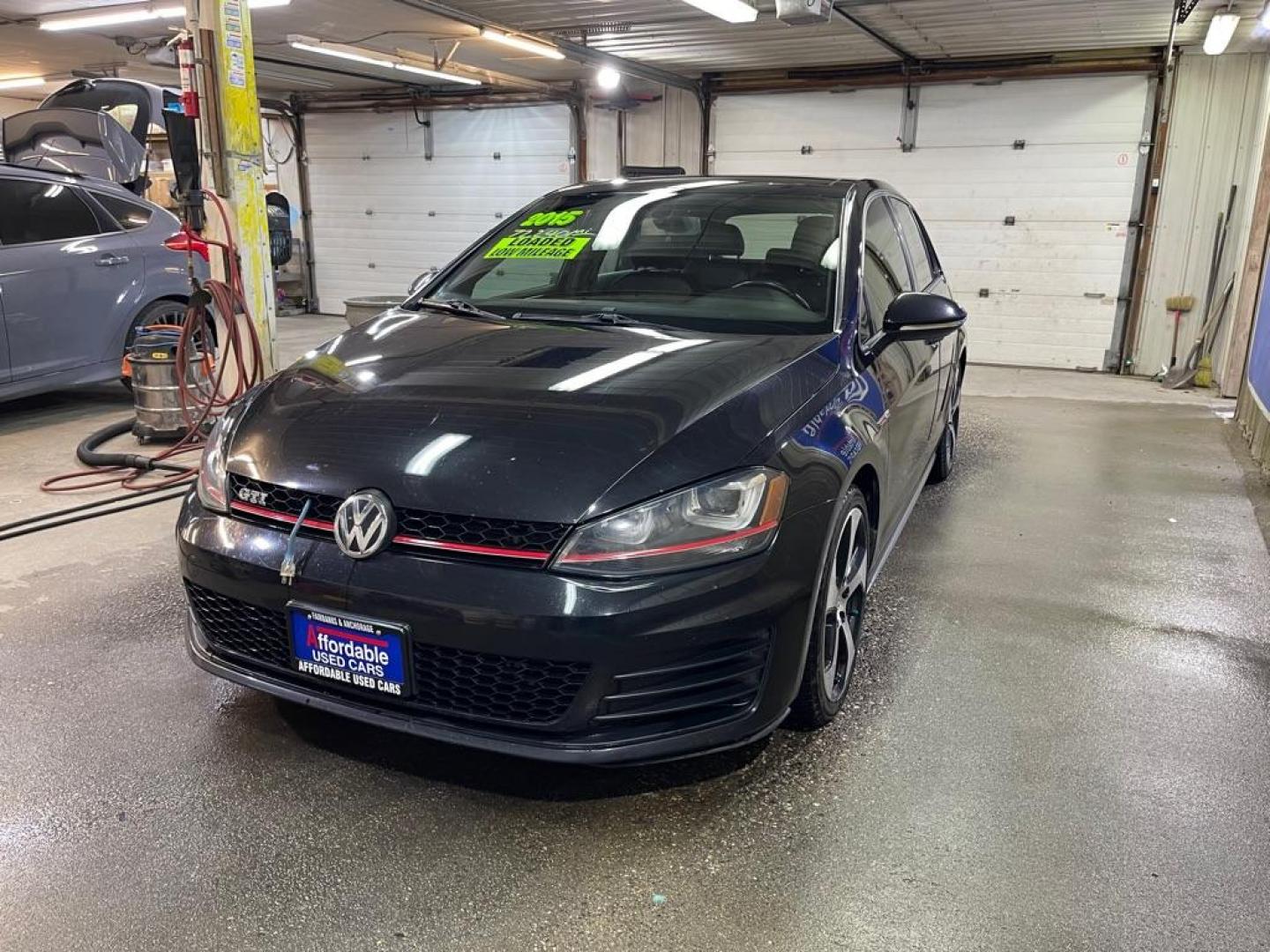 2015 BLACK VOLKSWAGEN GTI (3VW4T7AU8FM) with an 2L engine, Automatic transmission, located at 2525 S. Cushman, Fairbanks, AK, 99701, (907) 452-5707, 64.824036, -147.712311 - Photo#1