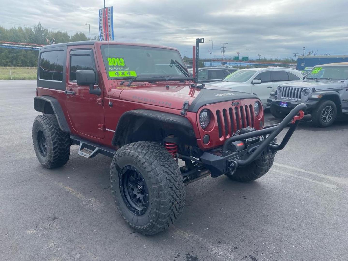 2013 RED JEEP WRANGLER RUBICON (1C4BJWCG5DL) with an 3.6L engine, 5-Speed Manual transmission, located at 2525 S. Cushman, Fairbanks, AK, 99701, (907) 452-5707, 64.824036, -147.712311 - Photo#1