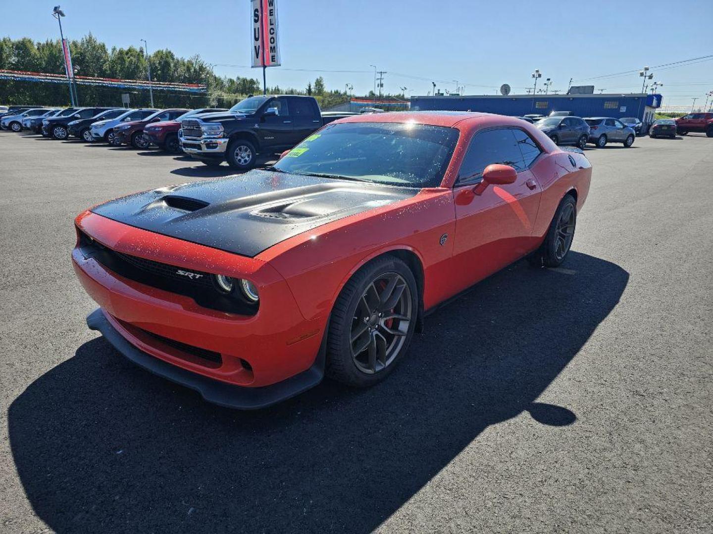 2016 ORANGE DODGE CHALLENGER SRT HELLCAT (2C3CDZC98GH) with an 6.2L engine, 6-Speed Manual transmission, located at 2525 S. Cushman, Fairbanks, AK, 99701, (907) 452-5707, 64.824036, -147.712311 - Photo#1