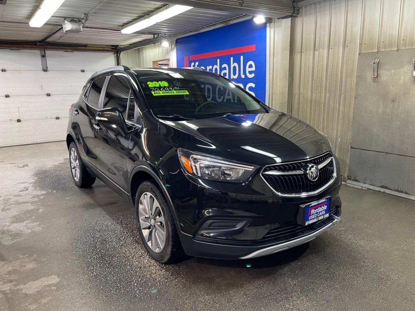 2019 BLACK BUICK ENCORE PREFERRED (KL4CJESB1KB) with an 1.4L engine, Automatic transmission, located at 2525 S. Cushman, Fairbanks, AK, 99701, (907) 452-5707, 64.824036, -147.712311 - Photo#0