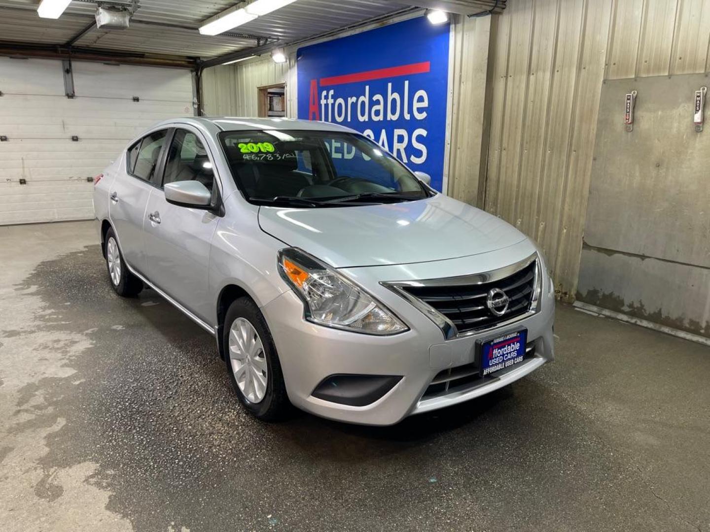 2019 SILVER NISSAN VERSA S (3N1CN7AP1KL) with an 1.6L engine, Continuously Variable transmission, located at 2525 S. Cushman, Fairbanks, AK, 99701, (907) 452-5707, 64.824036, -147.712311 - Photo#0