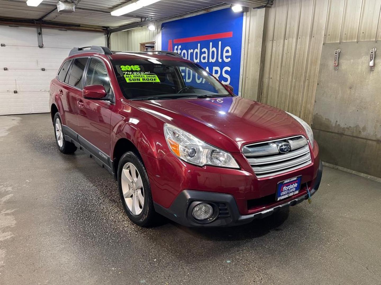 2014 RED SUBARU OUTBACK 2.5I PREMIUM (4S4BRBDC7E3) with an 2.5L engine, Continuously Variable transmission, located at 2525 S. Cushman, Fairbanks, AK, 99701, (907) 452-5707, 64.824036, -147.712311 - Photo#0