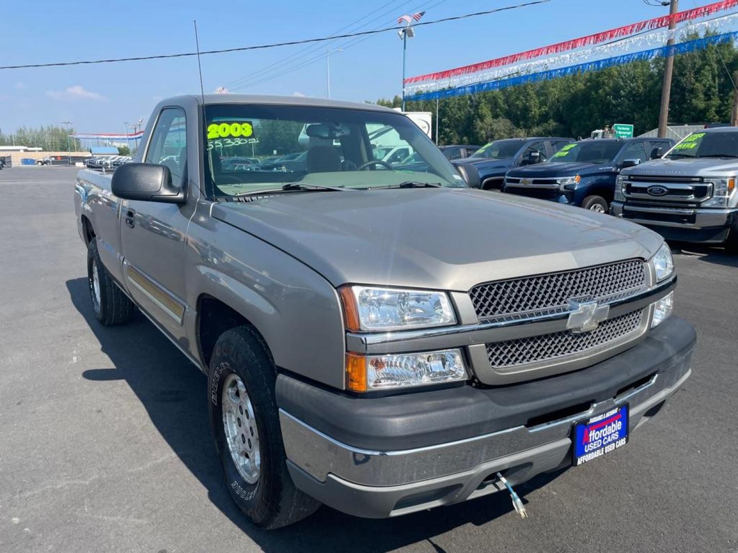 2003 TAN CHEVROLET SILVERADO 1500 (1GCEK14T93Z) with an 5.3L engine, Automatic transmission, located at 2525 S. Cushman, Fairbanks, AK, 99701, (907) 452-5707, 64.824036, -147.712311 - Photo#0