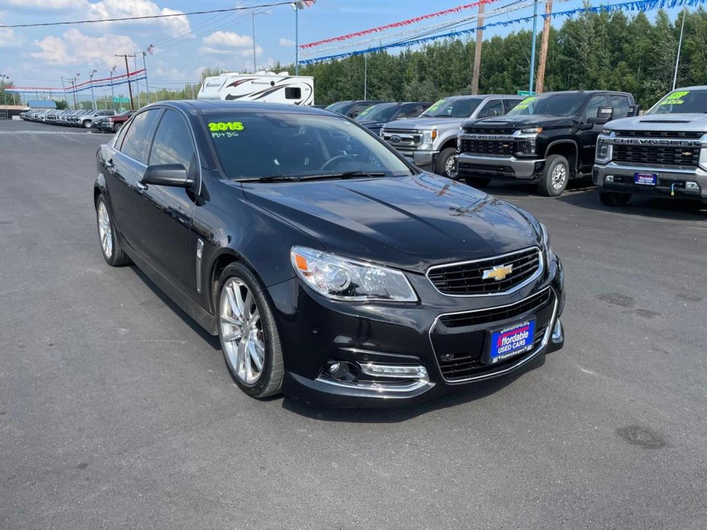 2015 BLACK CHEVROLET SS (6G3F15RW6FL) with an 6.2L engine, Automatic transmission, located at 2525 S. Cushman, Fairbanks, AK, 99701, (907) 452-5707, 64.824036, -147.712311 - Photo#0