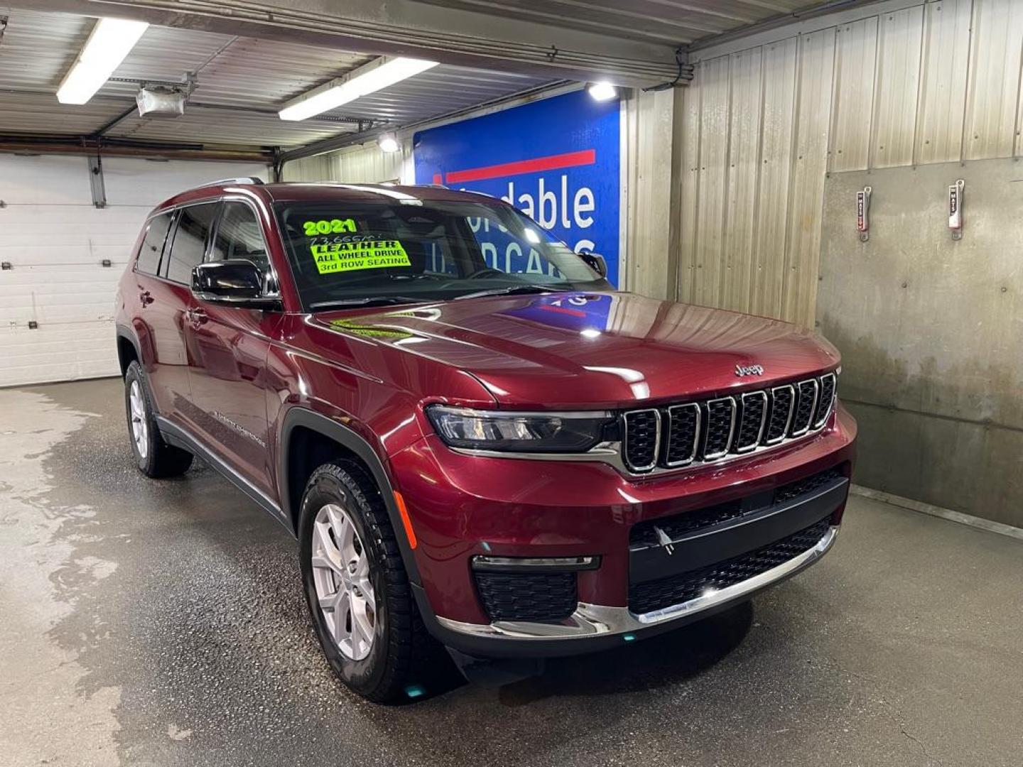 2021 RED JEEP GRAND CHEROKEE L LIMITED (1C4RJKBG0M8) with an 3.6L engine, Automatic transmission, located at 2525 S. Cushman, Fairbanks, AK, 99701, (907) 452-5707, 64.824036, -147.712311 - Photo#0