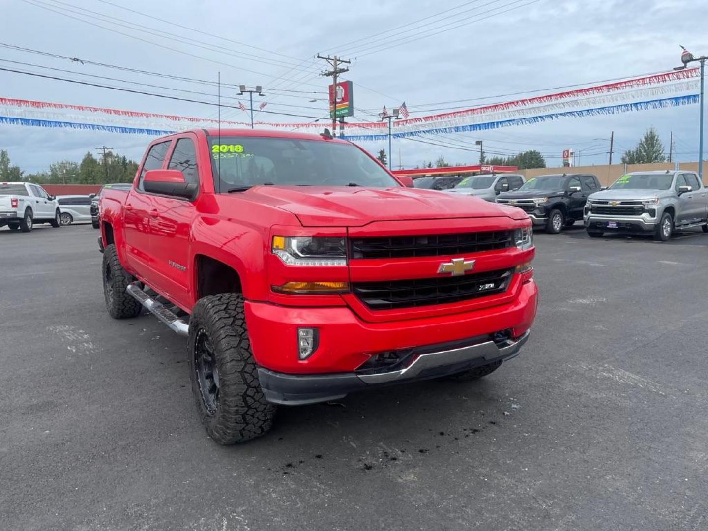 2018 RED CHEVROLET SILVERADO 1500 LT (3GCUKREC4JG) with an 5.3L engine, Automatic transmission, located at 2525 S. Cushman, Fairbanks, AK, 99701, (907) 452-5707, 64.824036, -147.712311 - Photo#0