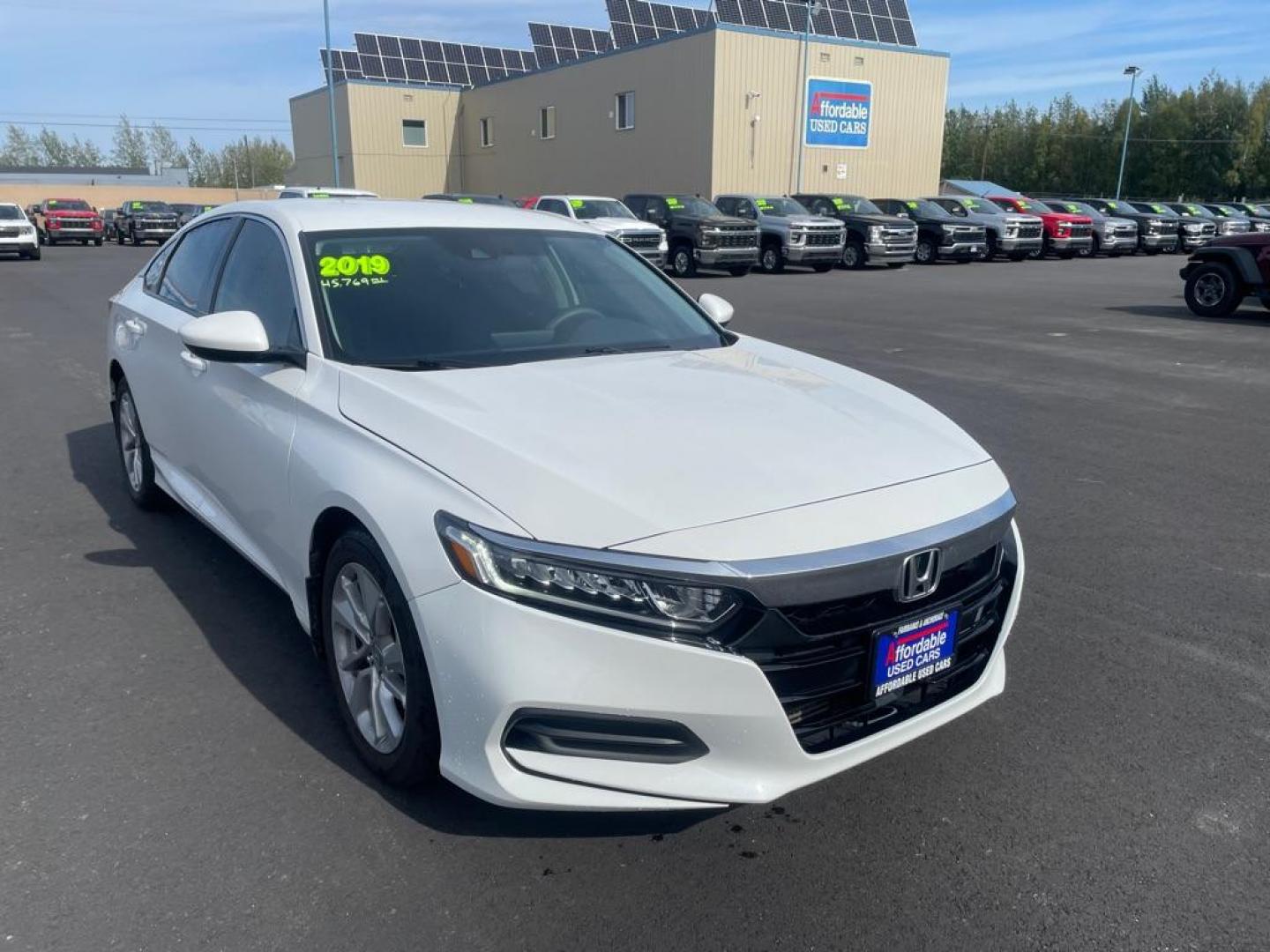 2019 WHITE HONDA ACCORD LX (1HGCV1F12KA) with an 1.5L engine, Continuously Variable transmission, located at 2525 S. Cushman, Fairbanks, AK, 99701, (907) 452-5707, 64.824036, -147.712311 - Photo#0