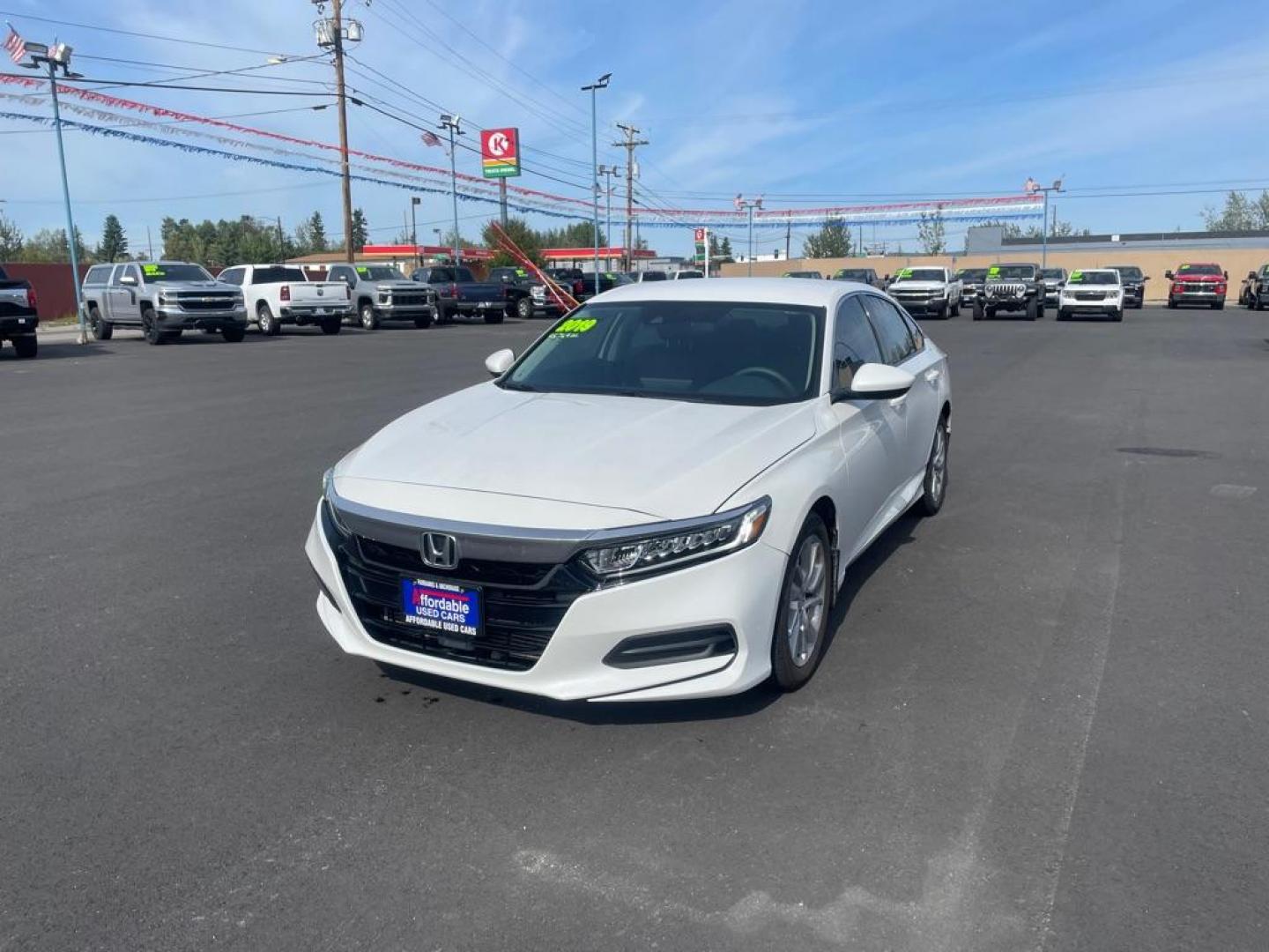 2019 WHITE HONDA ACCORD LX (1HGCV1F12KA) with an 1.5L engine, Continuously Variable transmission, located at 2525 S. Cushman, Fairbanks, AK, 99701, (907) 452-5707, 64.824036, -147.712311 - Photo#1