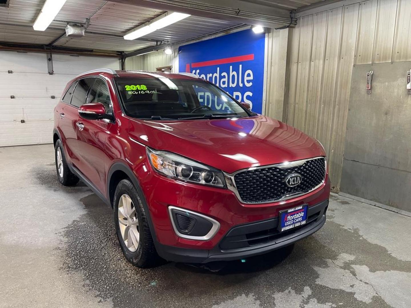 2018 RED KIA SORENTO LX (5XYPG4A32JG) with an 2.4L engine, Automatic transmission, located at 2525 S. Cushman, Fairbanks, AK, 99701, (907) 452-5707, 64.824036, -147.712311 - Photo#0