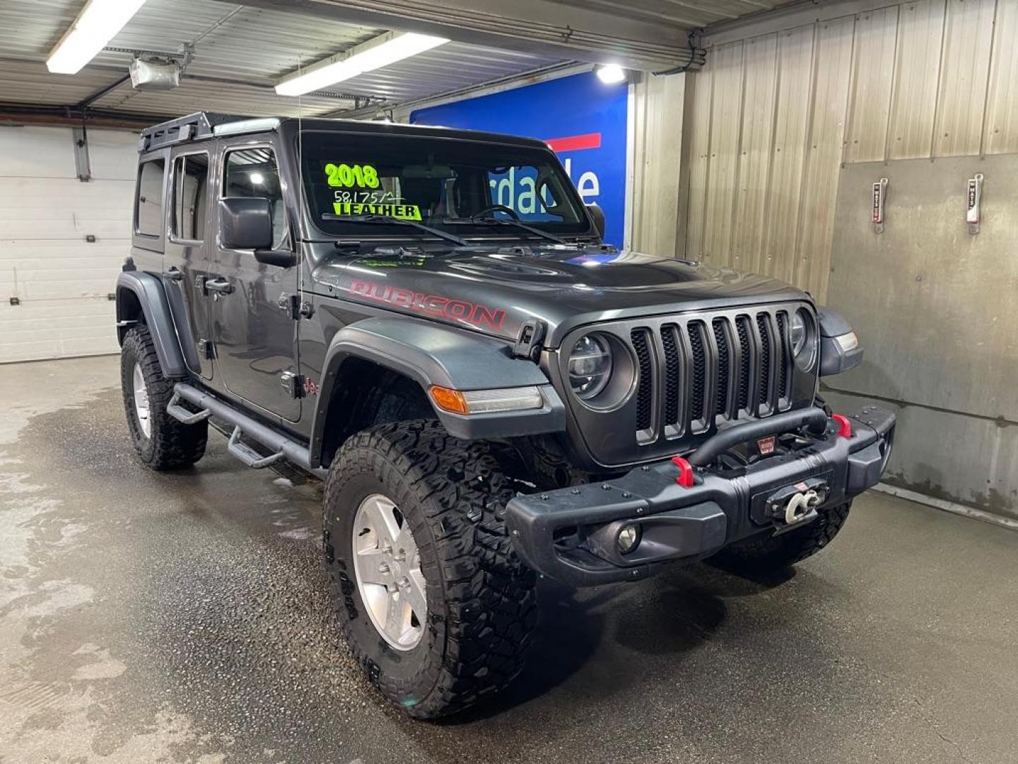 2018 GRAY JEEP WRANGLER UNLIMI RUBICON (1C4HJXFG3JW) with an 3.6L engine, Automatic transmission, located at 2525 S. Cushman, Fairbanks, AK, 99701, (907) 452-5707, 64.824036, -147.712311 - Photo#0