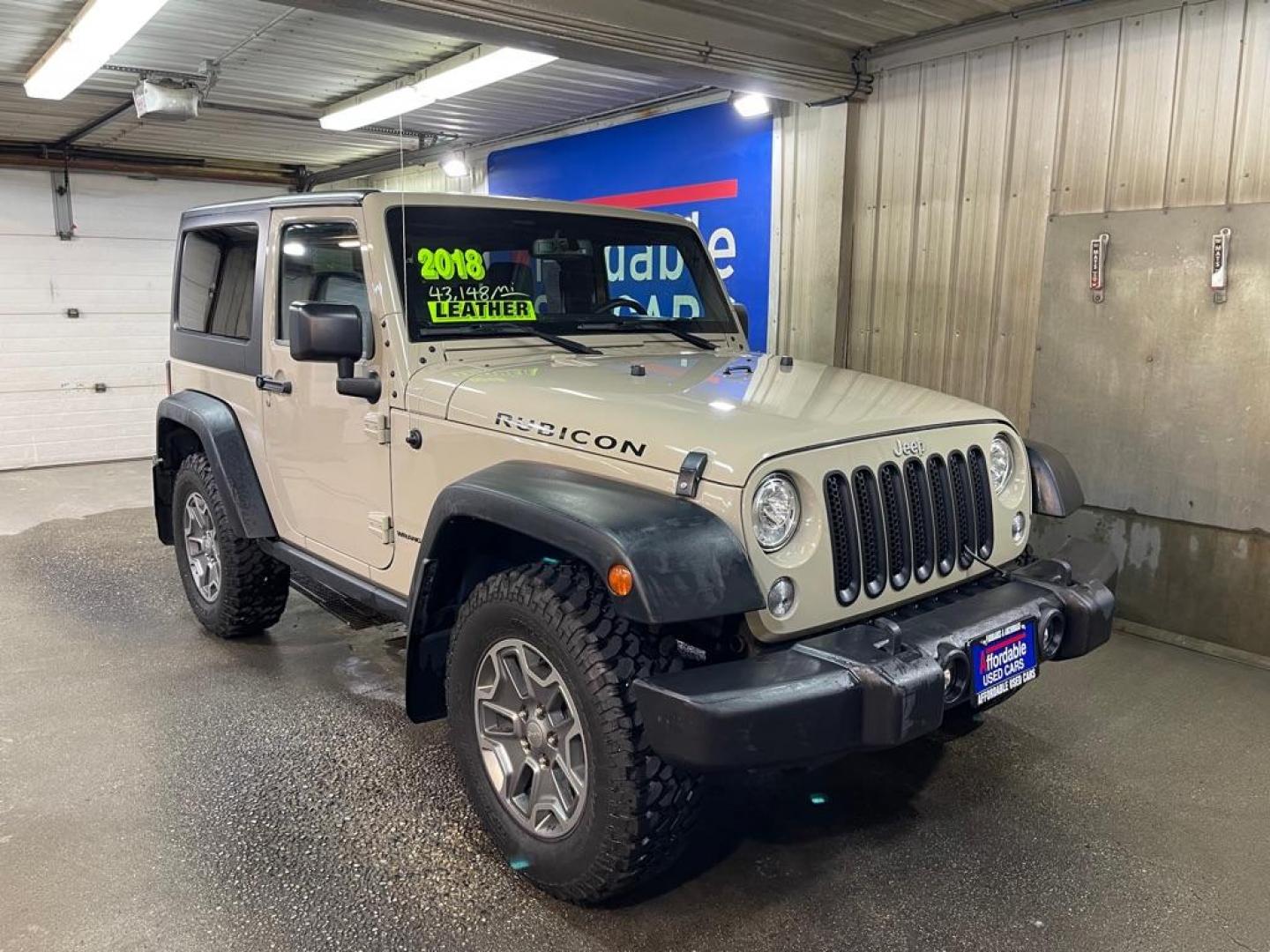 2018 TAN JEEP WRANGLER RUBICON (1C4BJWCG2JL) with an 3.6L engine, Automatic transmission, located at 2525 S. Cushman, Fairbanks, AK, 99701, (907) 452-5707, 64.824036, -147.712311 - Photo#0