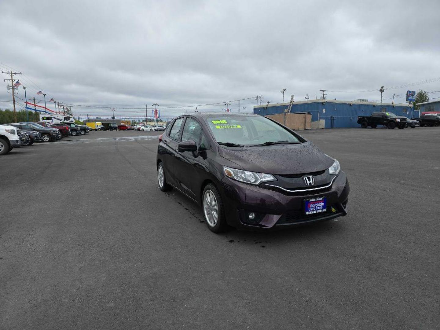 2015 PURPLE HONDA FIT EX (3HGGK5H82FM) with an 1.5L engine, Continuously Variable transmission, located at 2525 S. Cushman, Fairbanks, AK, 99701, (907) 452-5707, 64.824036, -147.712311 - Photo#0