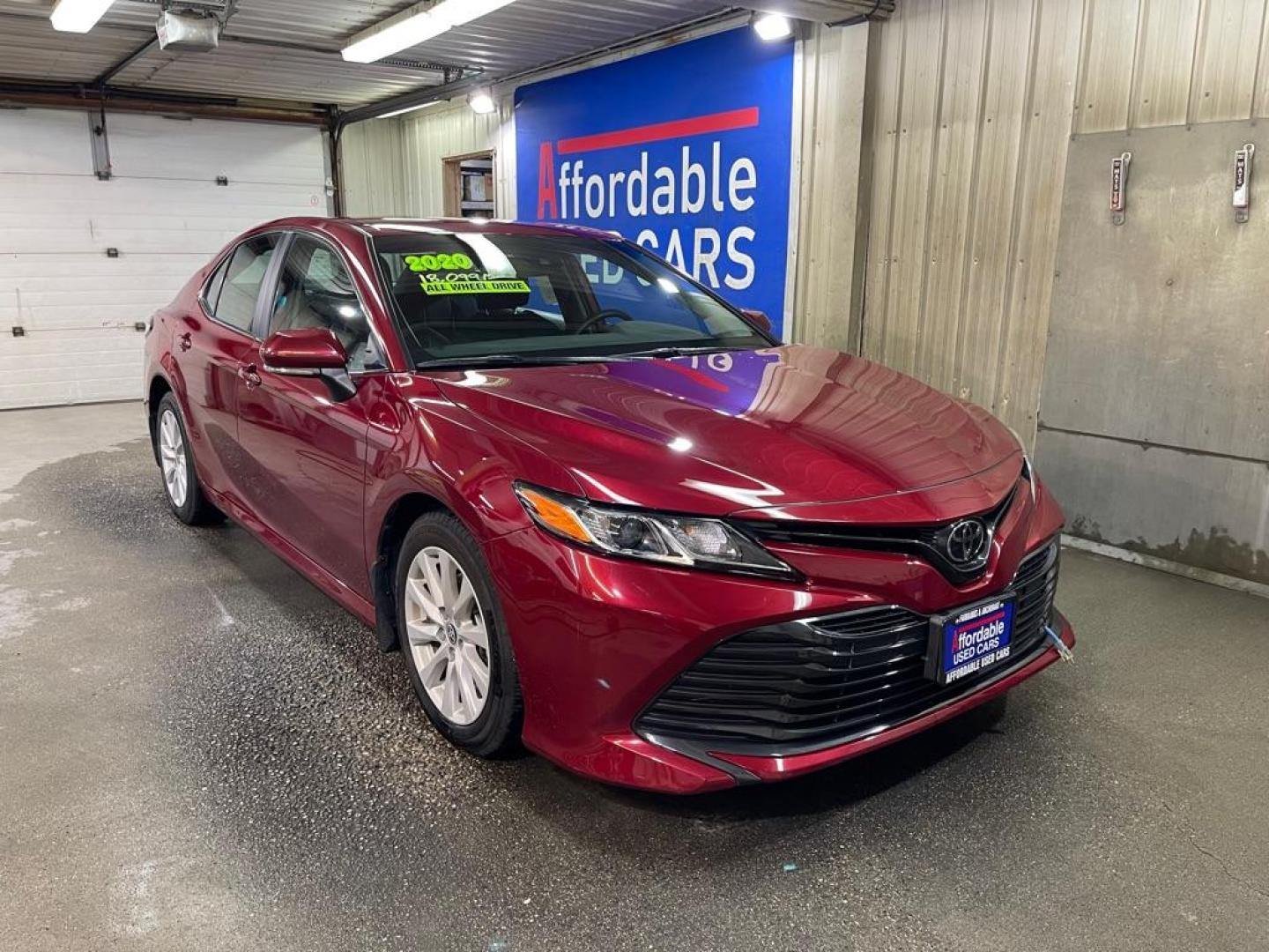 2020 RED TOYOTA CAMRY LE (4T1C11BK0LU) with an 2.5L engine, Automatic transmission, located at 2525 S. Cushman, Fairbanks, AK, 99701, (907) 452-5707, 64.824036, -147.712311 - Photo#0